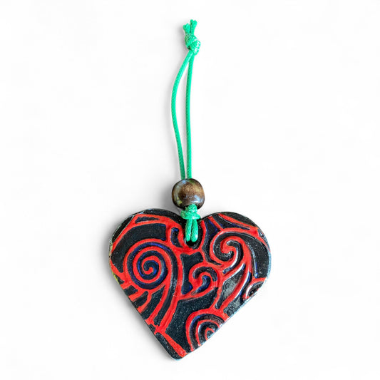 Terracot heart shaped essential oil diffuser.
