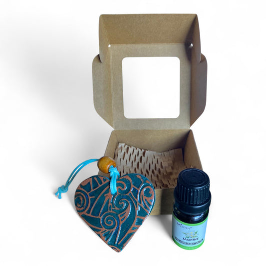 Heart shaped Terracota Diffuser with a giftbox.