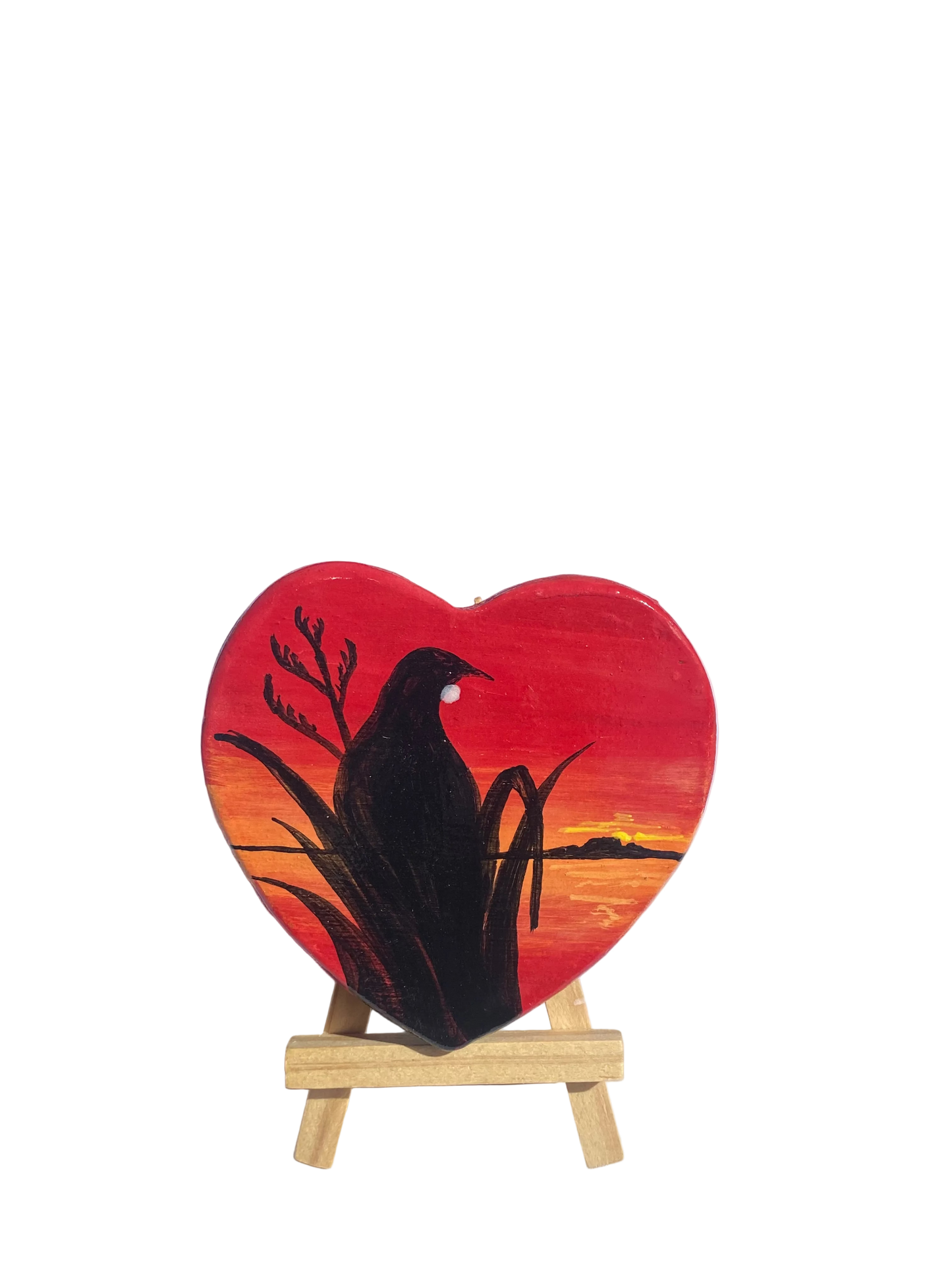 Hand decorated Tui and Flax Wall Art