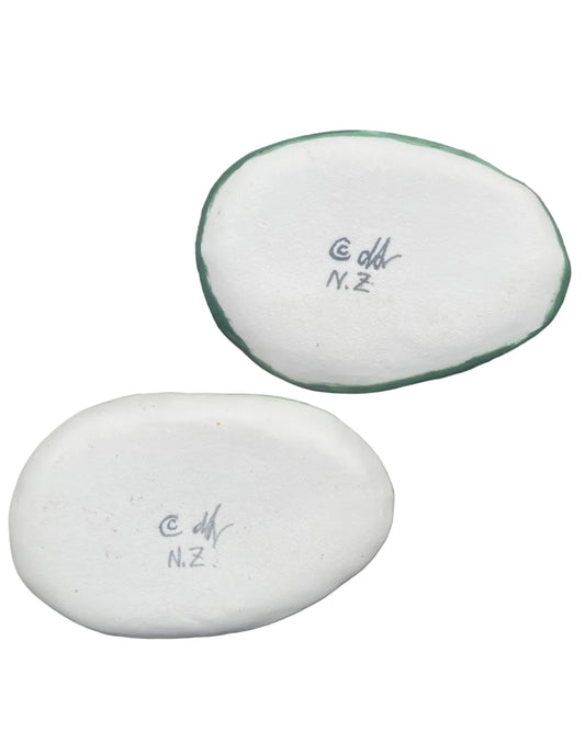 Fantail plate Set of 2 Porcelain
