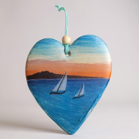 Rangitoto, Hauraki Gulf Auckland Sunset Heart by Yoko d'Arnaud