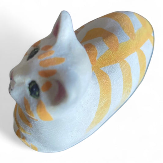 Porcelain Cat Sculpture