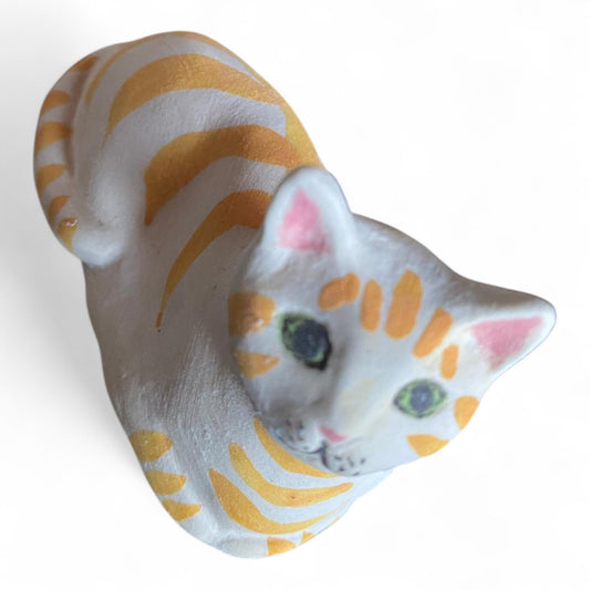 Porcelain Cat Sculpture