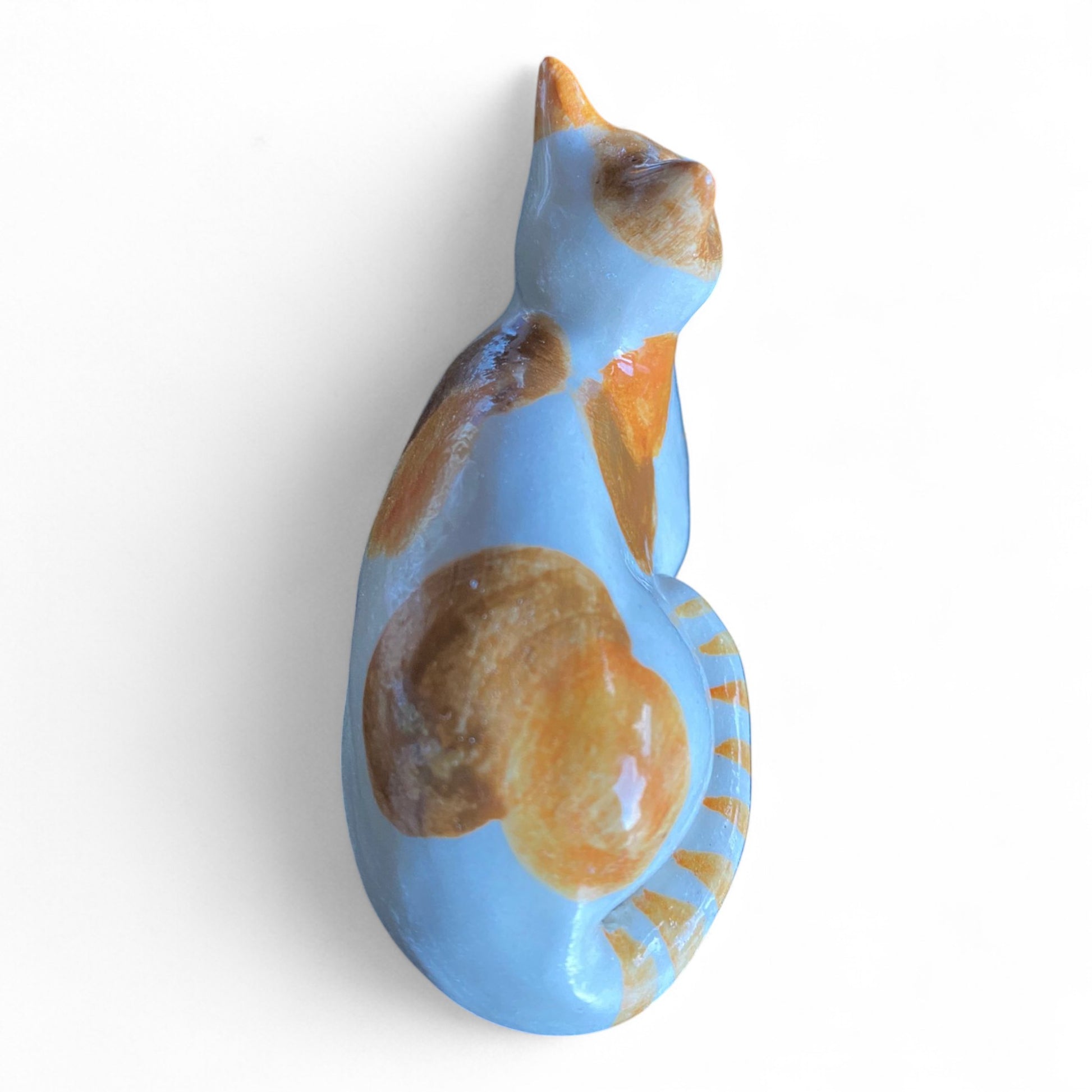 Porcelain Taby Cat Figurine