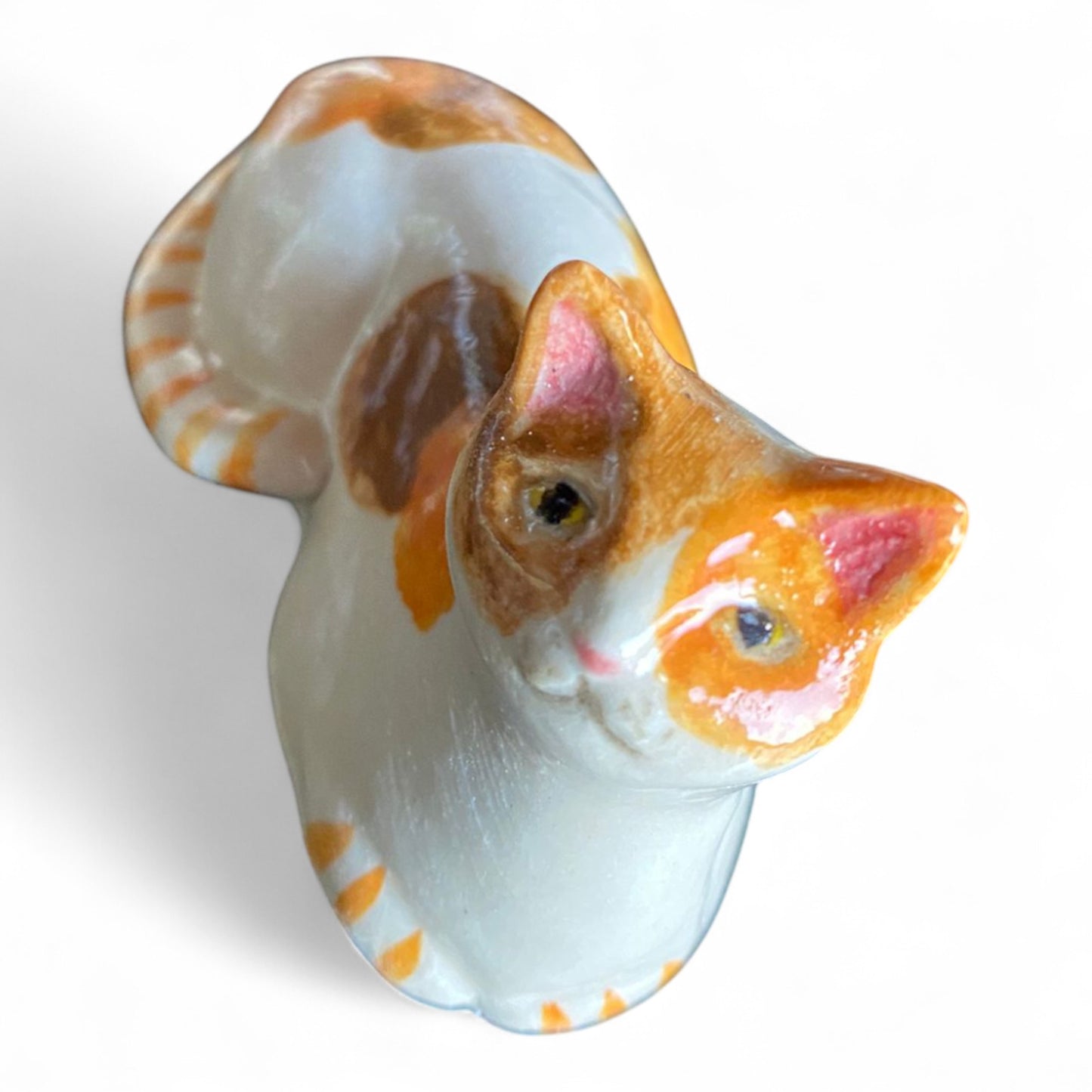 Porcelain Taby Cat Figurine