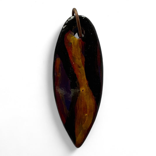 Tortoiseshell pendant on a white background