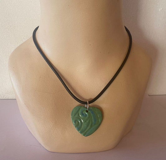 "Forest Heart" Ceramic pendant Wai Sabi Contemporary  designed by Yoko d'Arnaud - Celsius Ceramics.