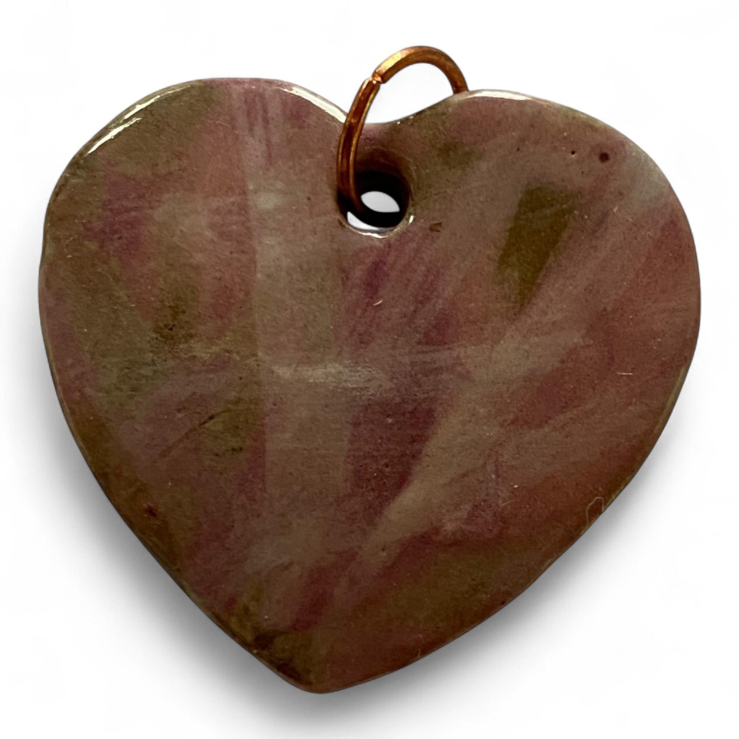 Blush Pink & White Ceramic Pendant