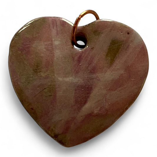 Blush Pink & White Ceramic Pendant