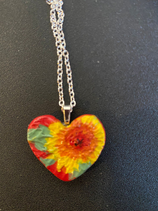 Van Gogh Sunflower du Jardin Range: Hand-Painted Ceramic Pendants