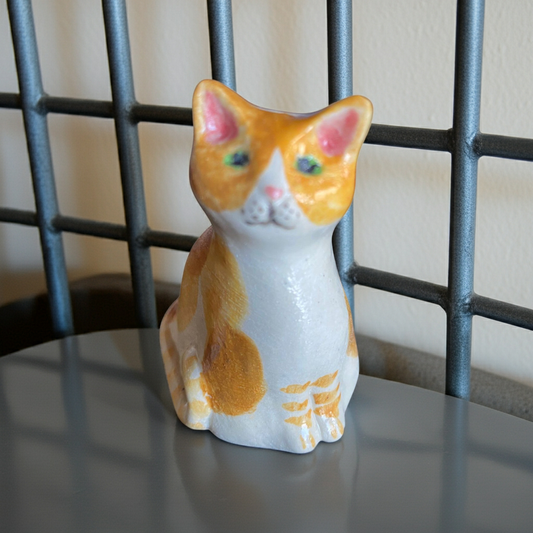 Porcelain Cat: Cheddar – “Broke into the dairy aisle. Twice.”