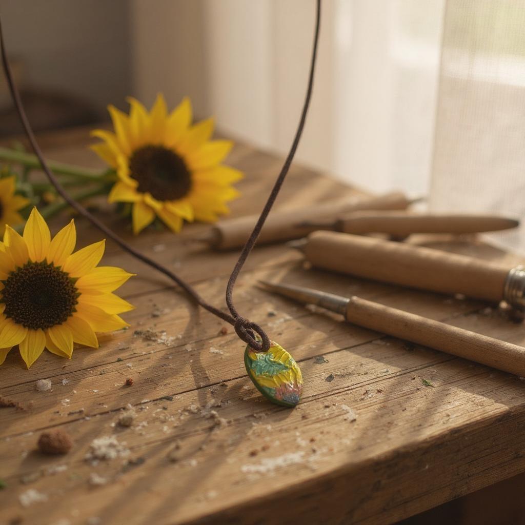 Van Gogh Sunflower du Jardin Range: Hand-Painted Ceramic