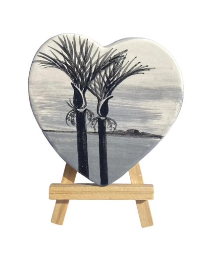 Hand Decorated Nikau Tree Wall Art