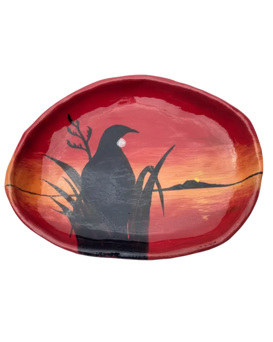Tui in the Sunset Plate