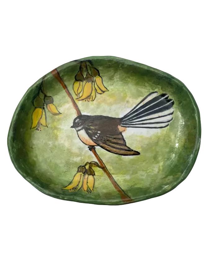 Fantail Kowhai Plate