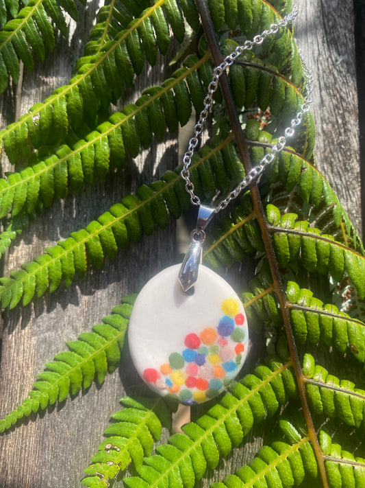 Colourful Bubble Porcelain Pendant