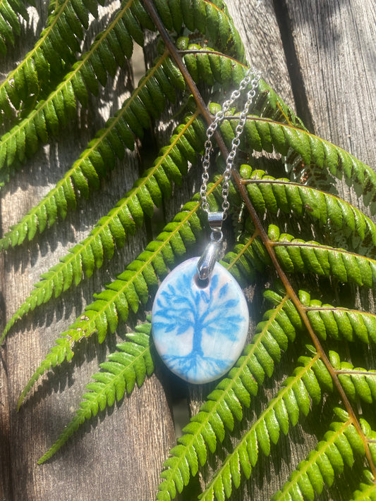 Tree of Life Porcelain Pendant