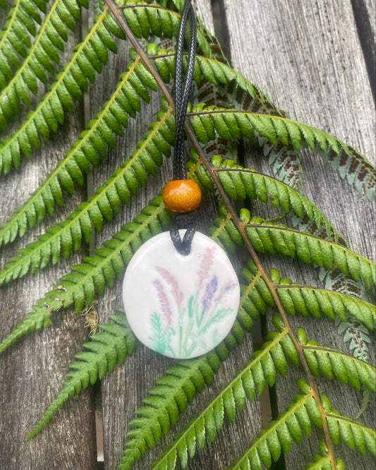 Lavender Porcelain Pendant
