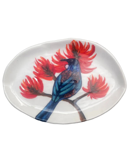 Tui Coral tree plate porcelain