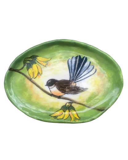 Fantail Plate/ Wall art Porcelain