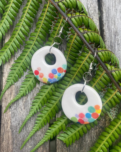 Colourful Bubble Porcelain earrings