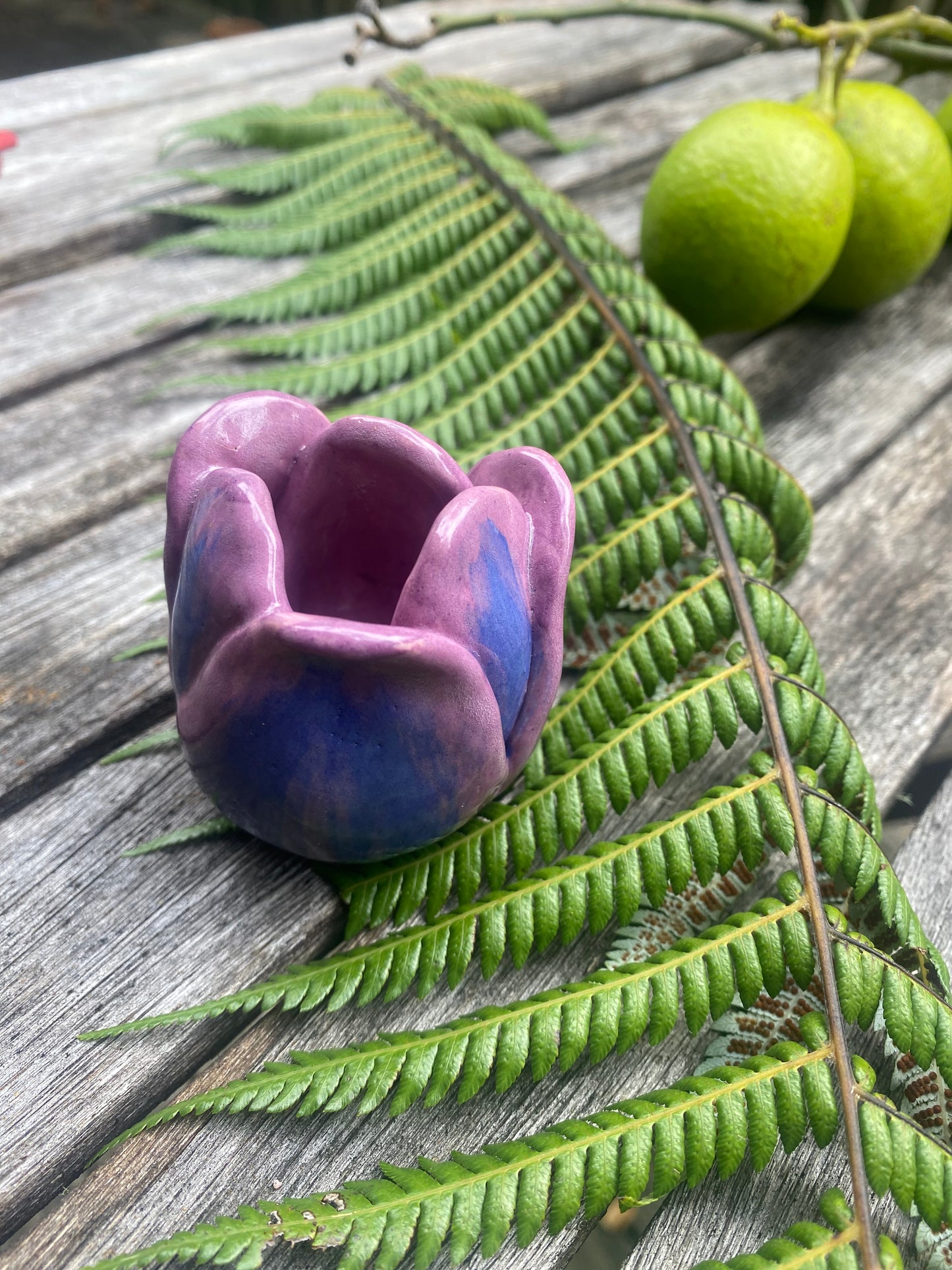 Tulip Incense Holder Purple