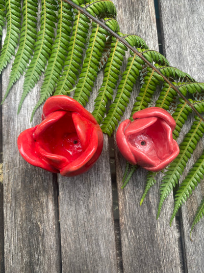Tulip Incense Holder Red Set of 2