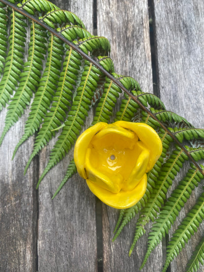 Tulip Incense Holder Yellow