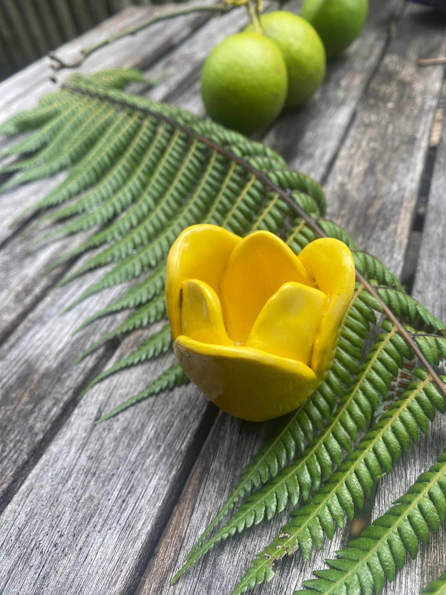 Tulip Incense Holder Yellow