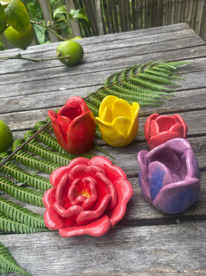 Tulip Incense Holder Red
