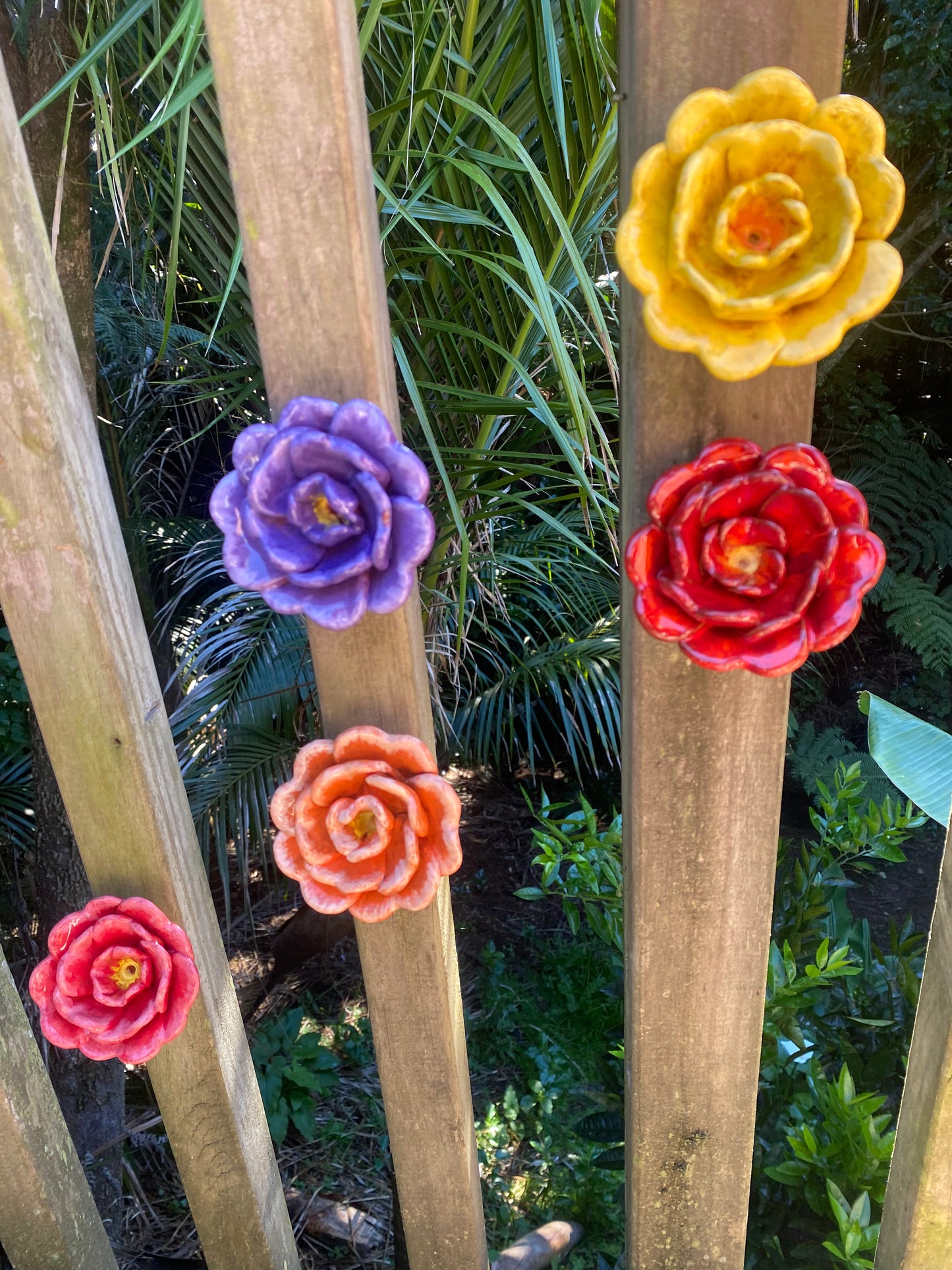 Rose Incense Holder Orange/ Wall Art
