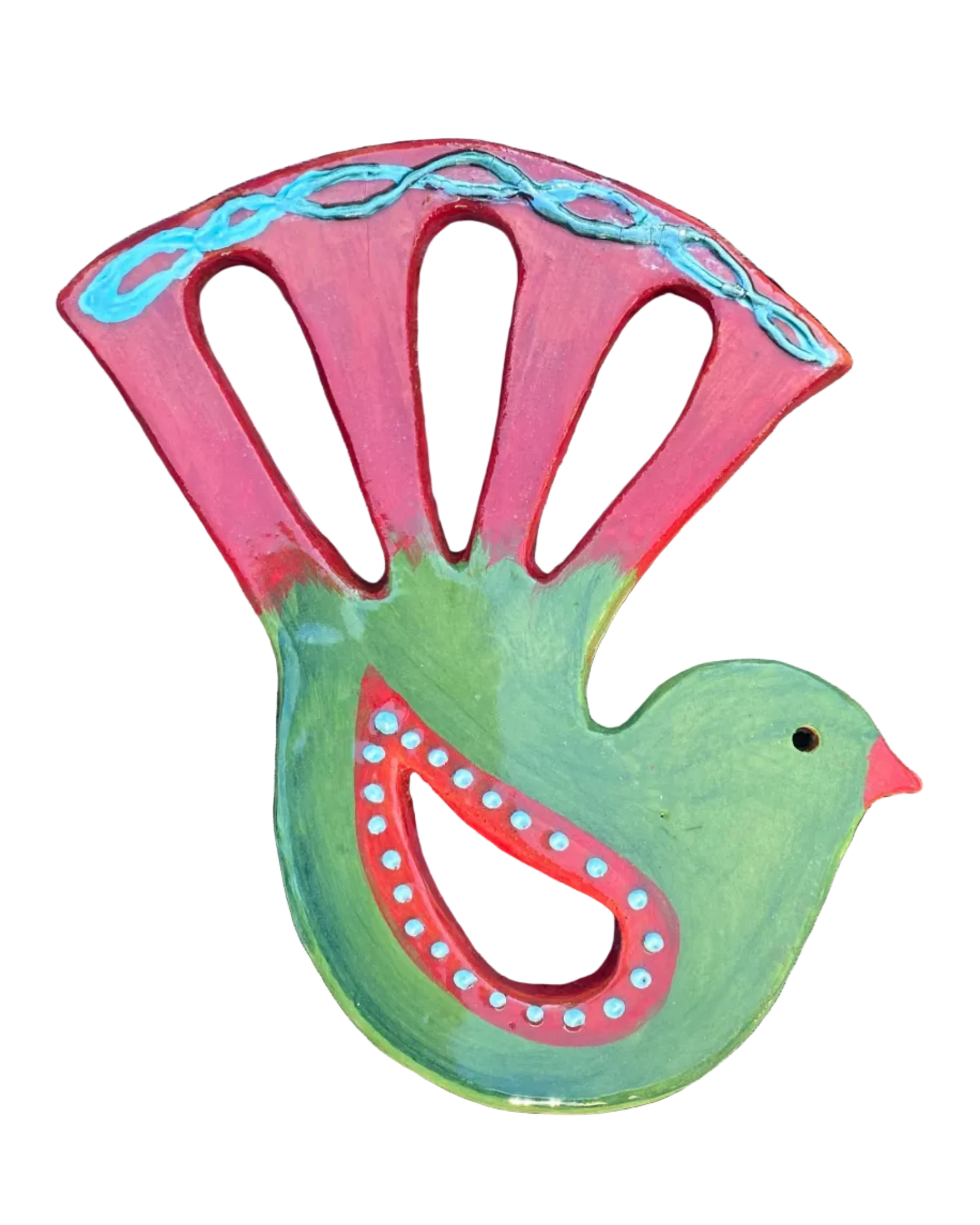 Fantail Red Green Wall/Garden Art