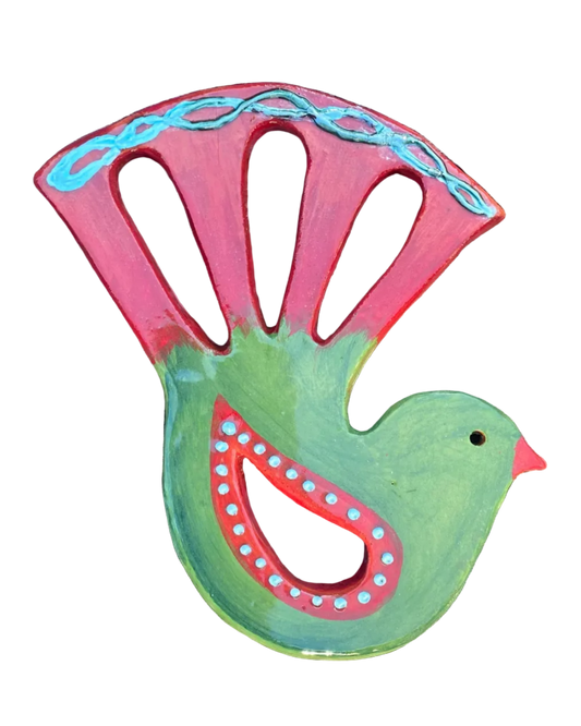 Fantail Red Green Wall/Garden Art