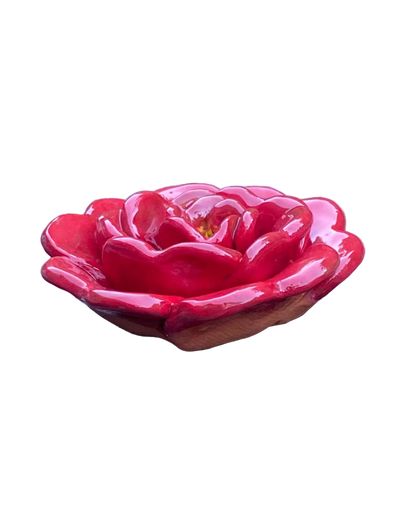 Rose Incense Holder Red /Wall Art