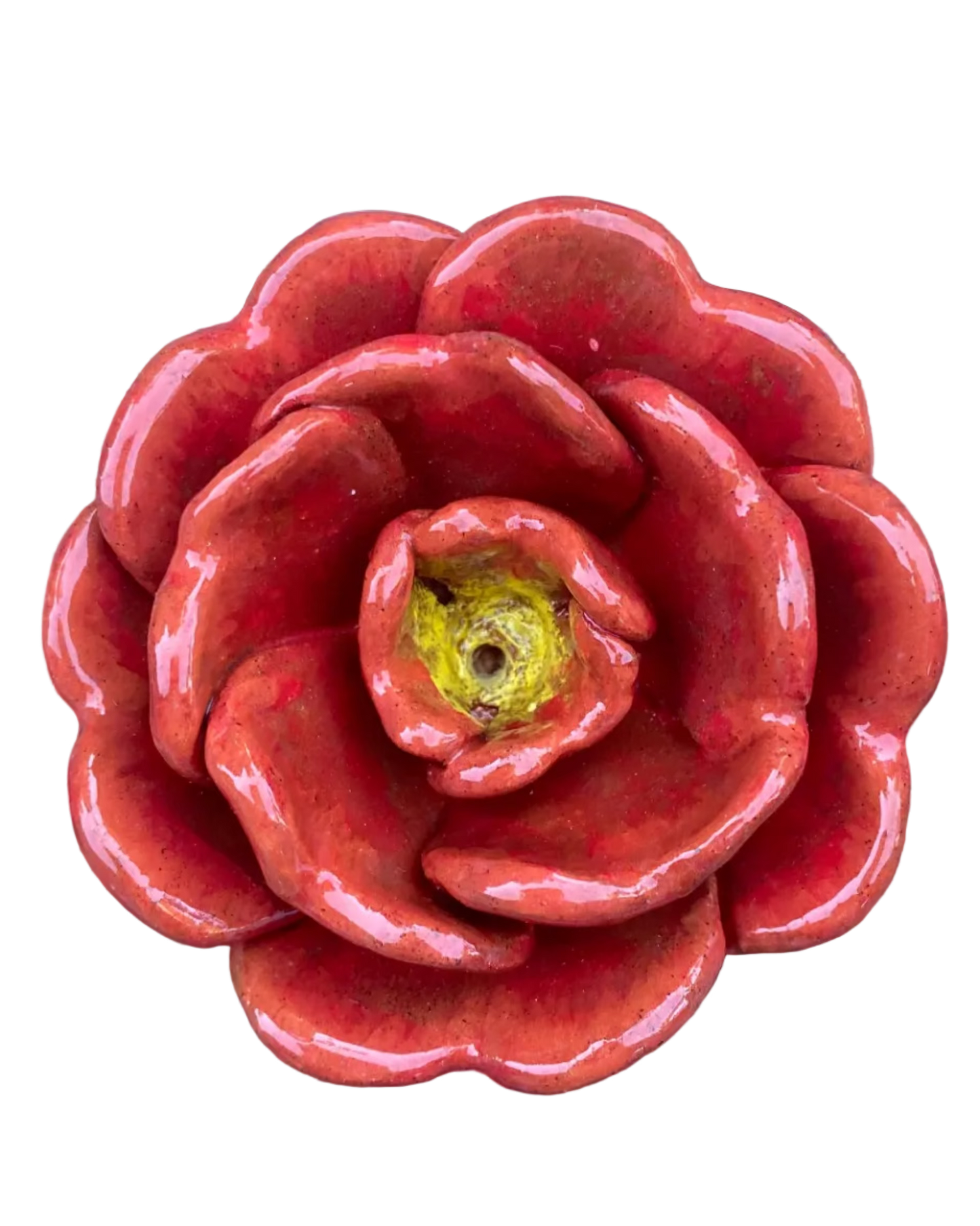 Rose Incense Holder Orange/ Wall Art