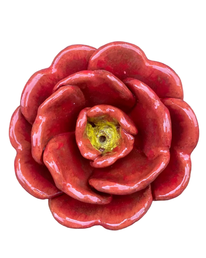 Rose Incense Holder Orange/ Wall Art