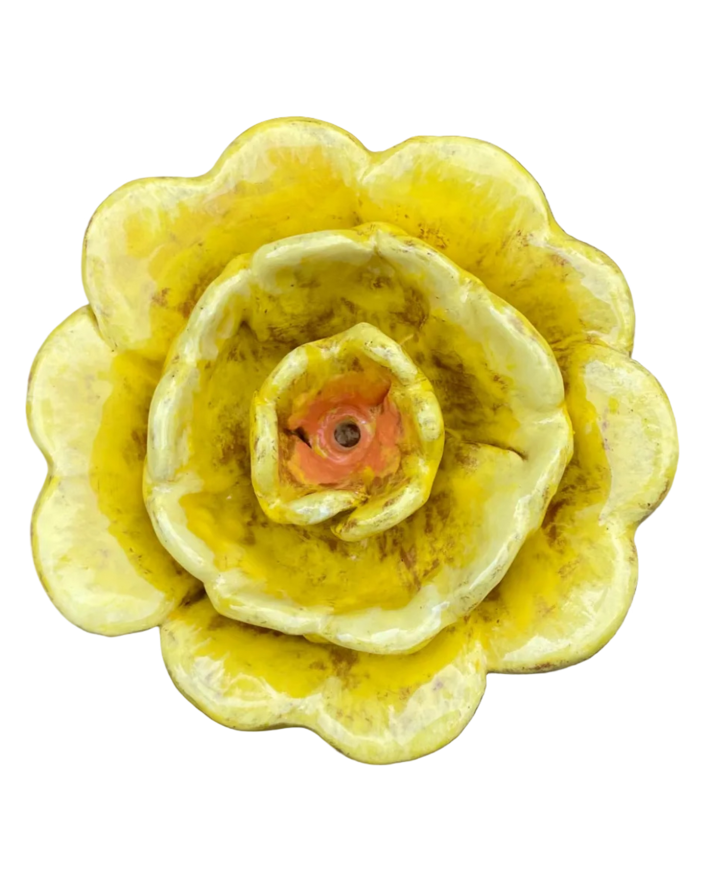 Rose Incense Holder Yellow/ Wall Art