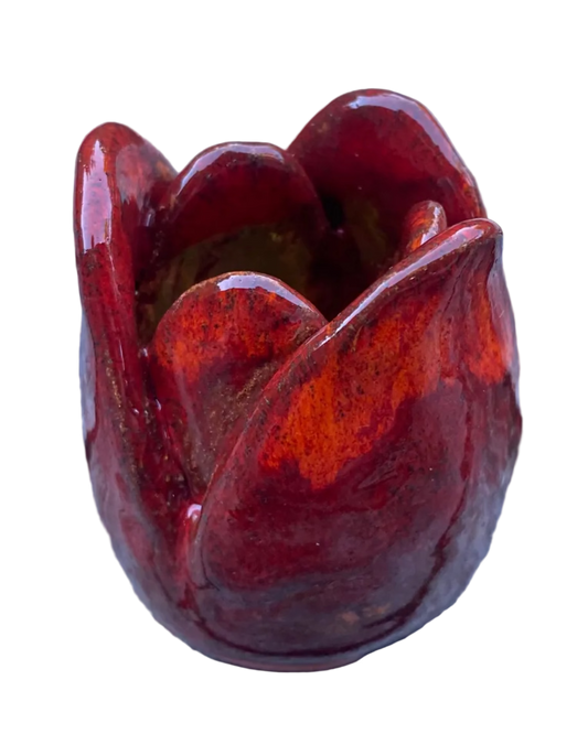 Tulip Incense Holder Red
