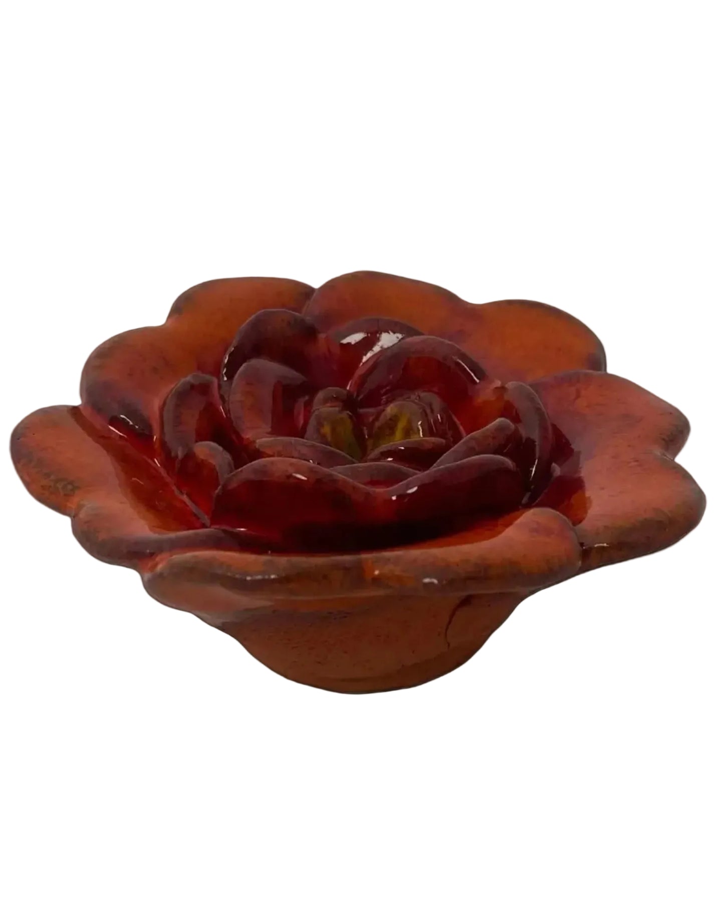 Rose Incense Holder Red Orange Wall Art