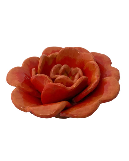 Rose Incense Holder Orange highlighted Wall Art