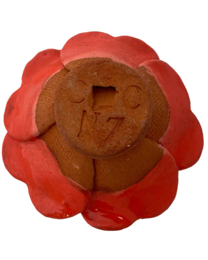 Rose Incense Holder Orange highlighted Wall Art