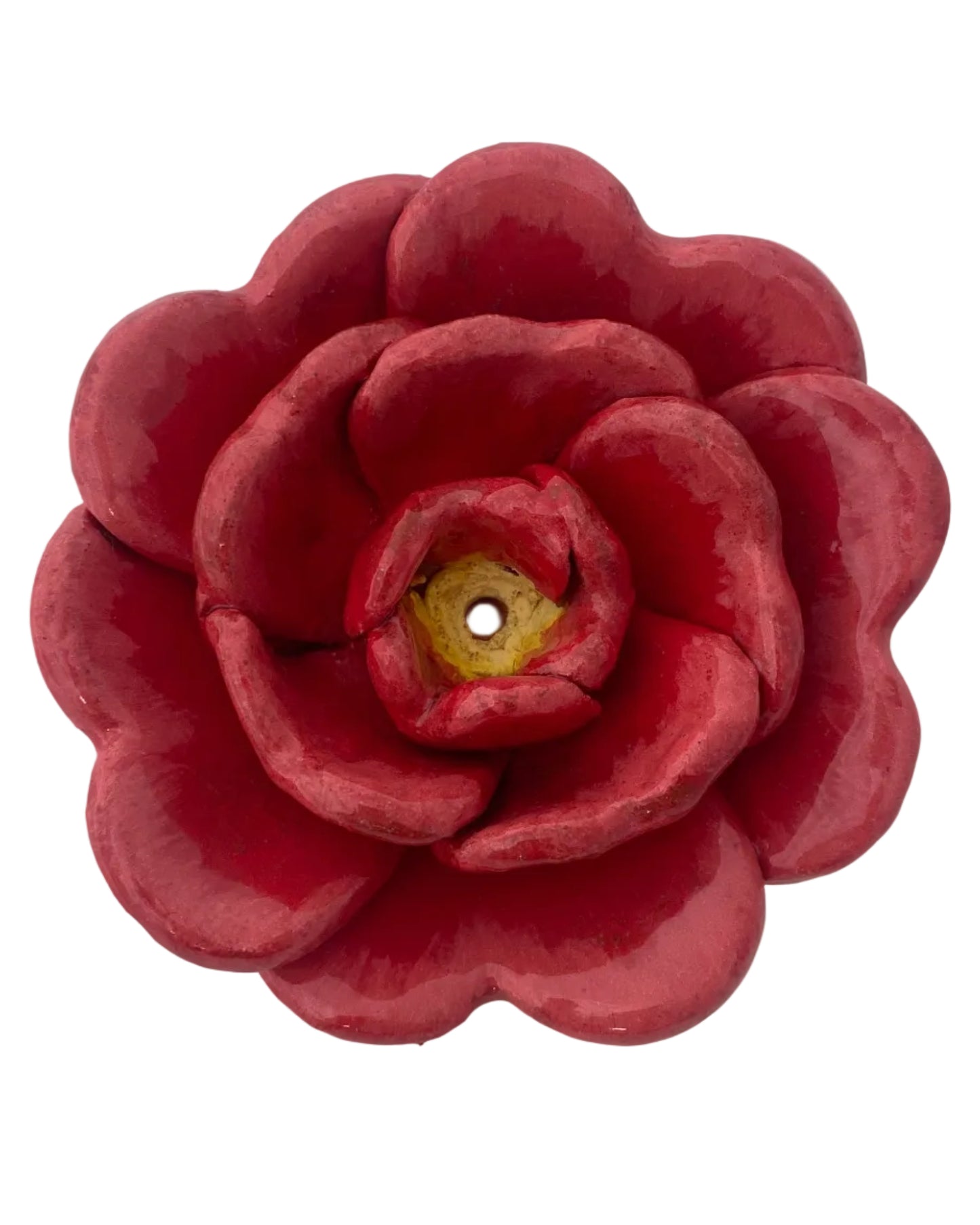 Rose Incense Holder Red  Pink Wall Art