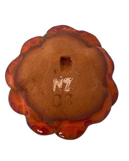 Rose Incense Holder Red Orange /Wall Art