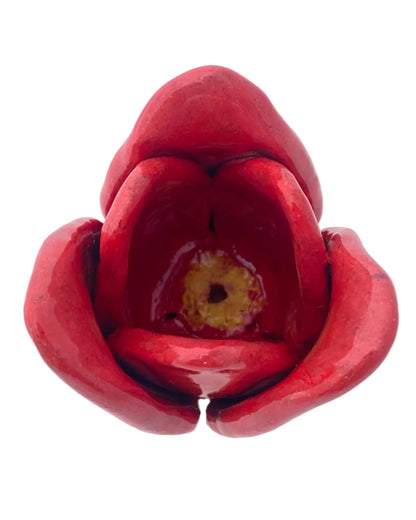 Tulip Incense Holder Red