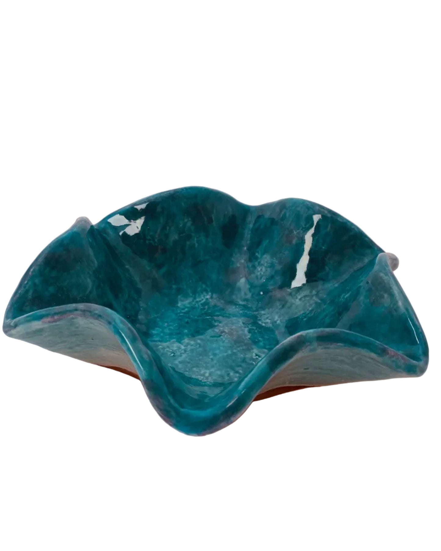 Turquoise Wavy Bowl
