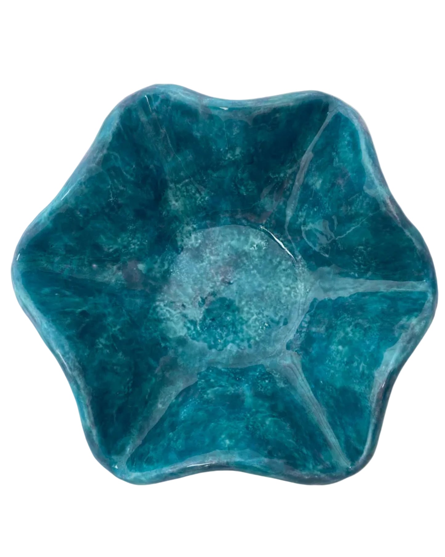 Turquoise Wavy Bowl